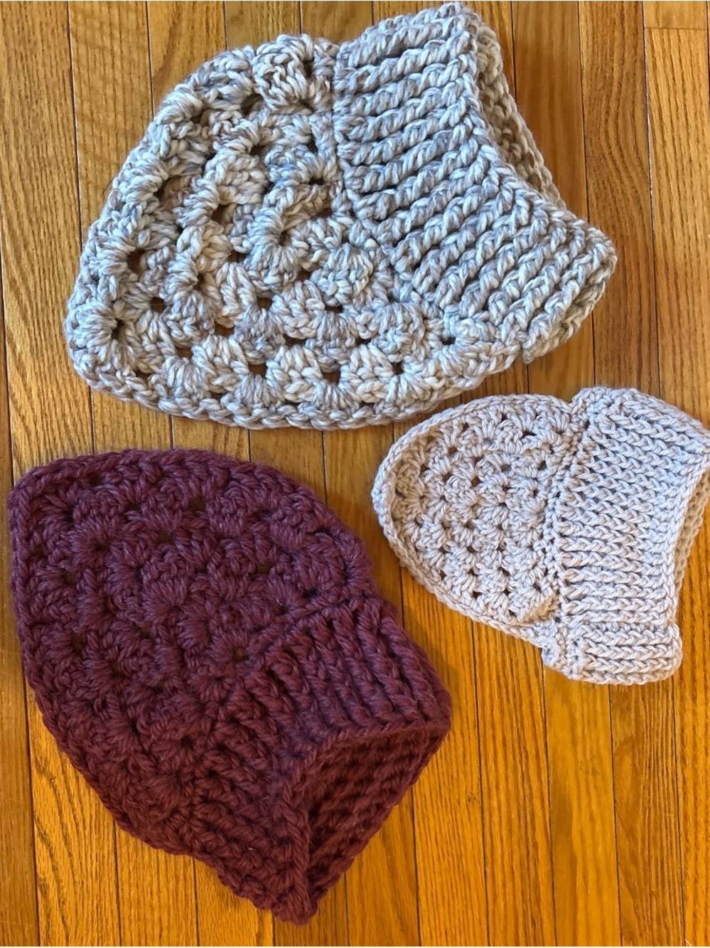 Crochet Cowls - set of 3